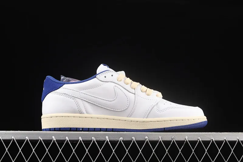 All categories Air Jordan Jordan series basketball shoes Air Jordan 1 Low Travis Scott x Air Jordan 1 Low AJ1 Joe 1 white and blue inverted low-top cultural sneakers DM9868-218